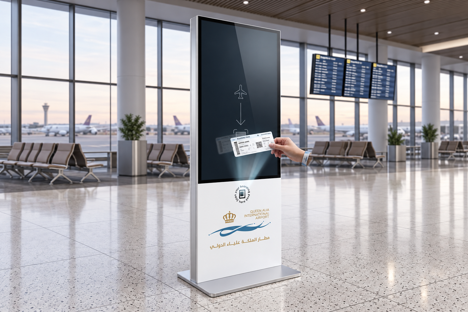 Abuzz digital wayfinding deployment at Queen Alia International Airport